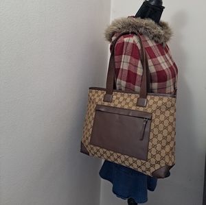 Gucci Brown Vintage Tote Bag